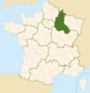 Carte région champagne